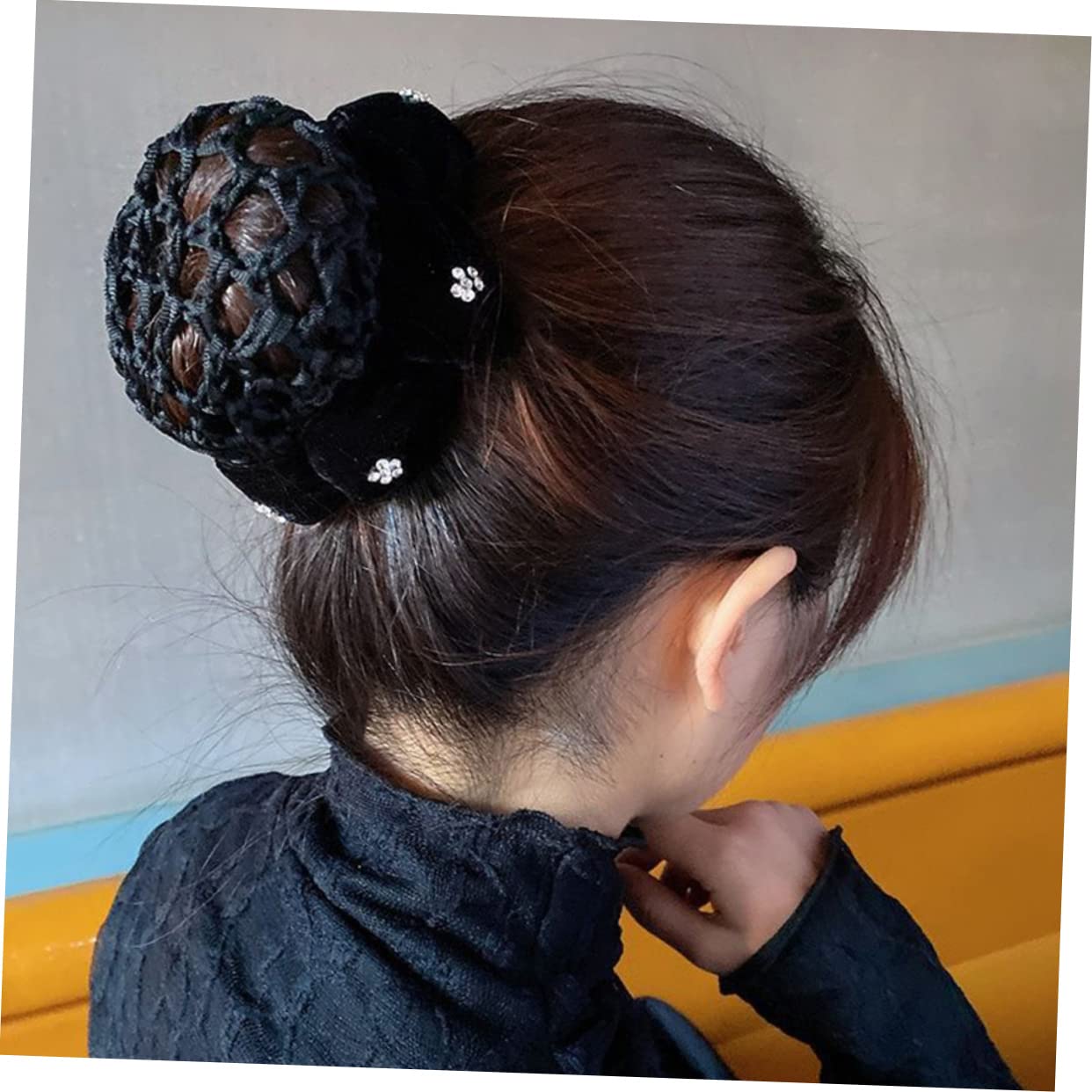 FRCOLOR 3 Set Di Eleganti Retine Copri-chignon Per Donna Retine Copri-chignon Per Donna Fasce in Tessuto Accessori Per Invitati A Nozze 4 Pezzi*3