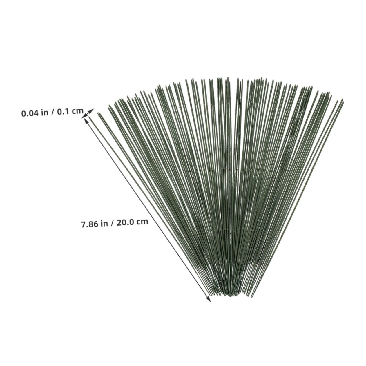 Gadpiparty DIY Flower Wire Stems 100pcs Green Flower Stems for Craft Projects Wedding Floral Home Decor