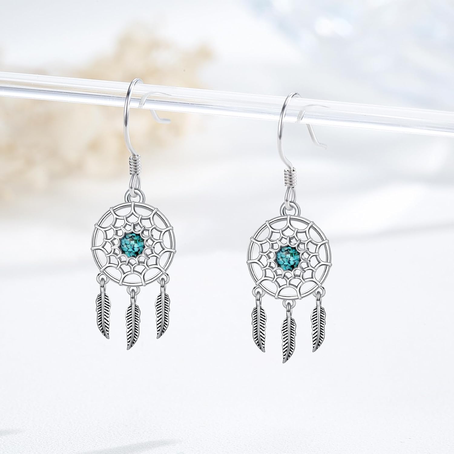 Western Earrings for Women 925 Sterling Silver Turquoise Western Country Dangle Drop Earrings Country Jewelry Gifts for Cowgirl Cowboy