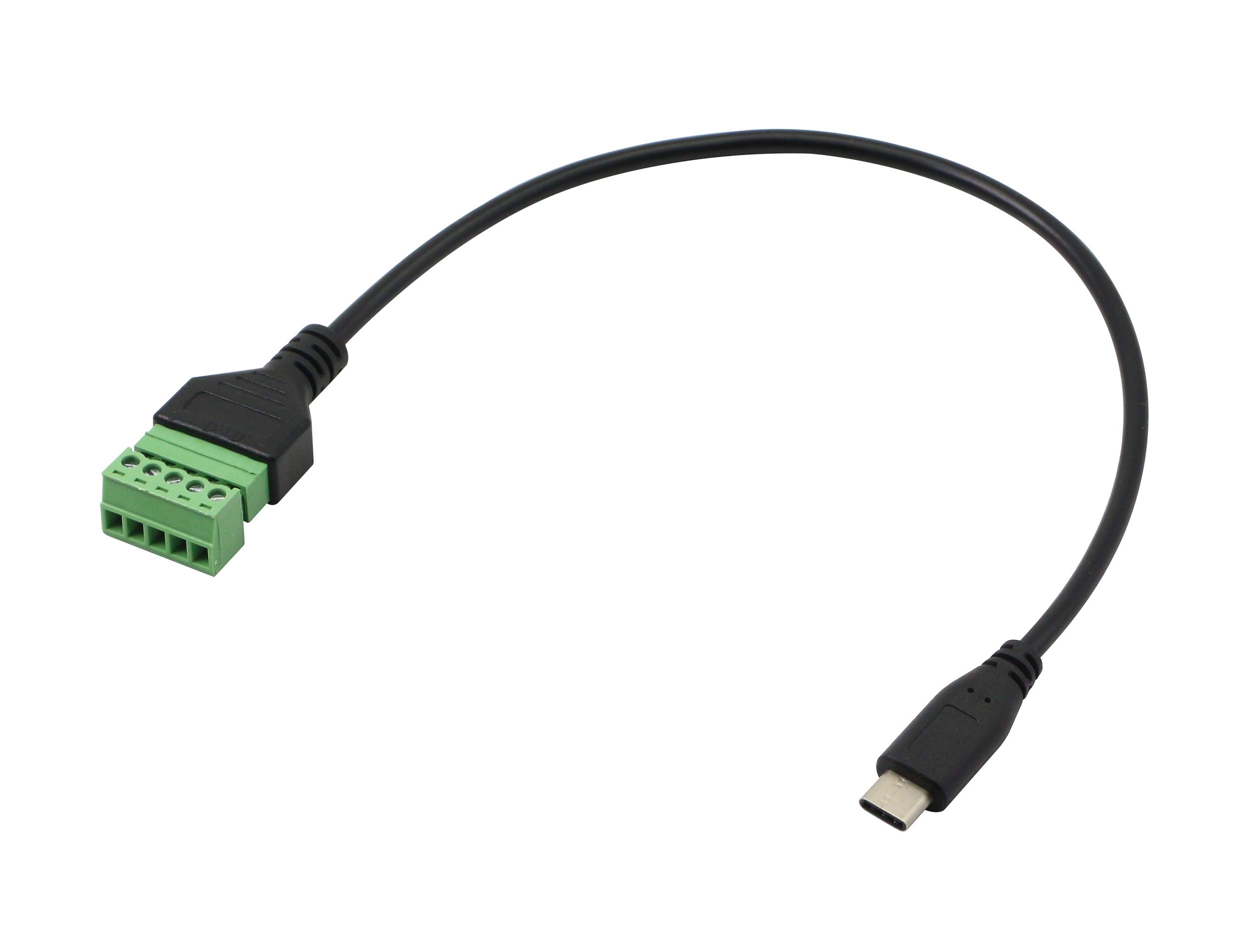 CERRXIAN 2 Stück USB-A Stecker Kabel 4-polig Blank – 90° Abgewinkelt, 24 AWG, 0,5m Für Reparatur & DIY