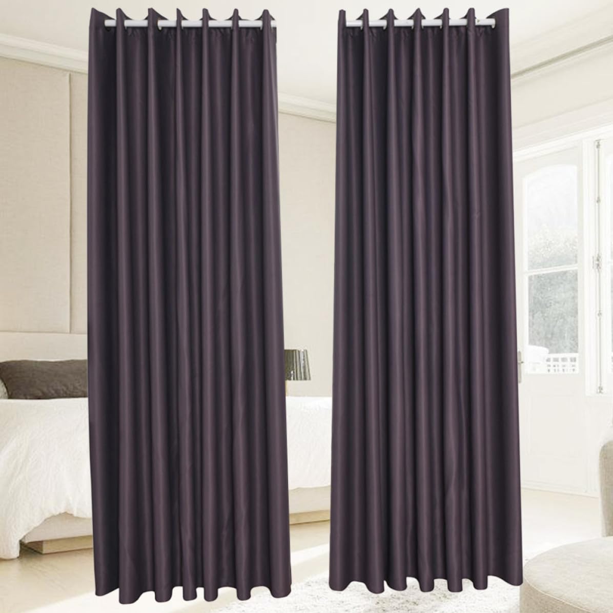 Toddmomy 2 Stück Verdunkelungsvorhang aus Polyester für Wohnzimmer Zuhause