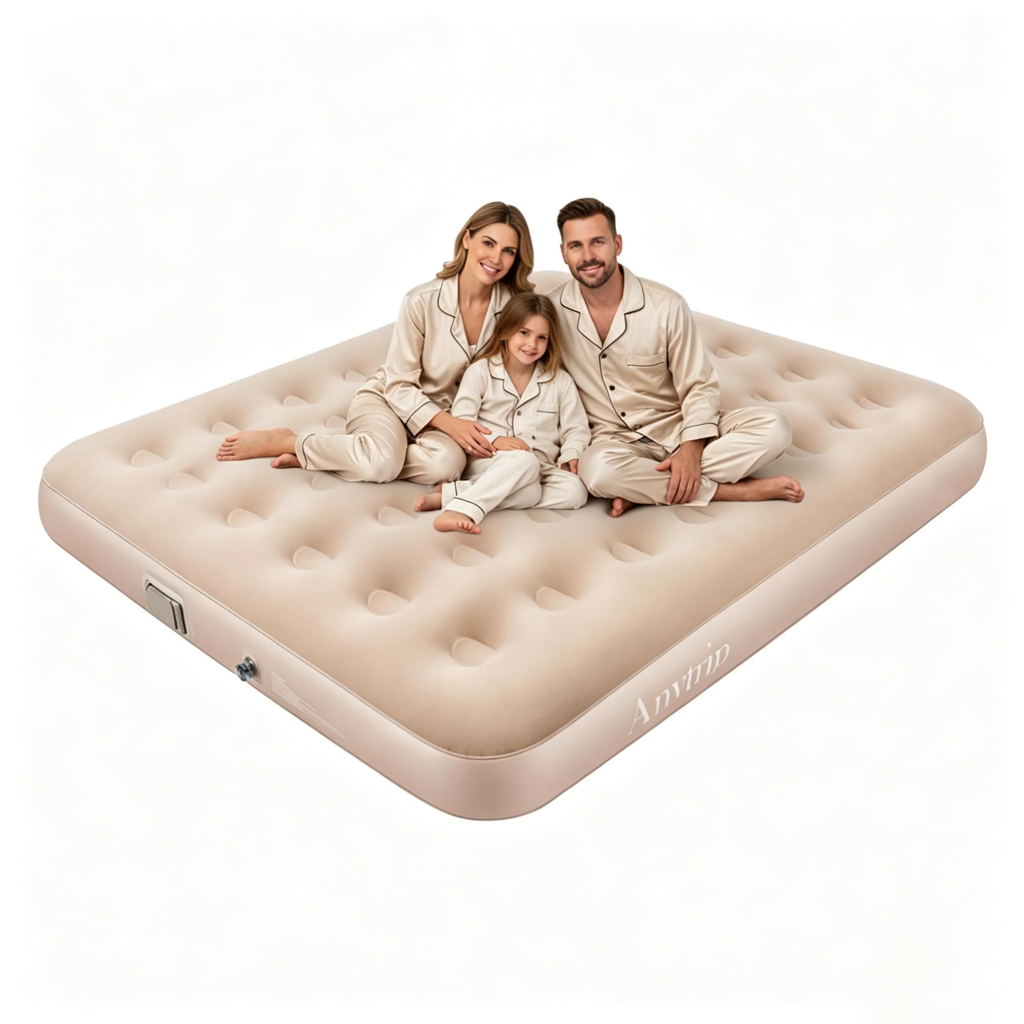 10" Queen Air Mattress with Built-in Pump,Queen Blow Up Mattress Self Inflatable,Portable Air Bed Guest Bed for Camping Hiking Travel Home