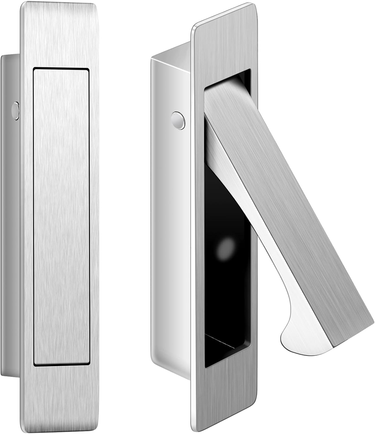 Buy VicTac Pocket Door Edge Pull Concealed Handle for Sliding Door Brushed Silver Finish Zinc