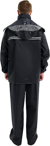 Miniatura 6 de RANDO Trajes de lluvia para hombres y mujeres impermeables  Equipo de lluvia para motocicleta  Ropa impermeable resistente (BST)