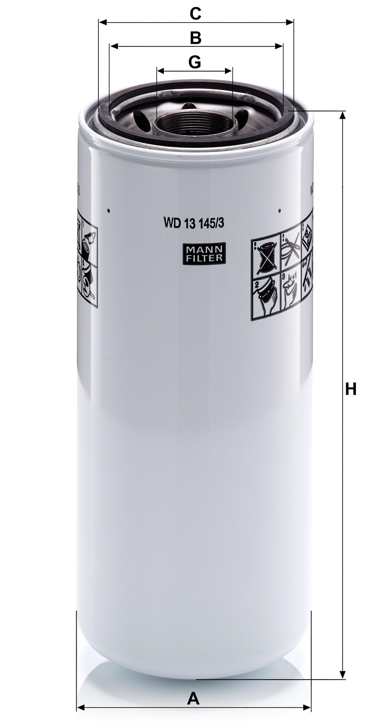MANN-FILTER, WD 13 145/3 Filtro de aceite