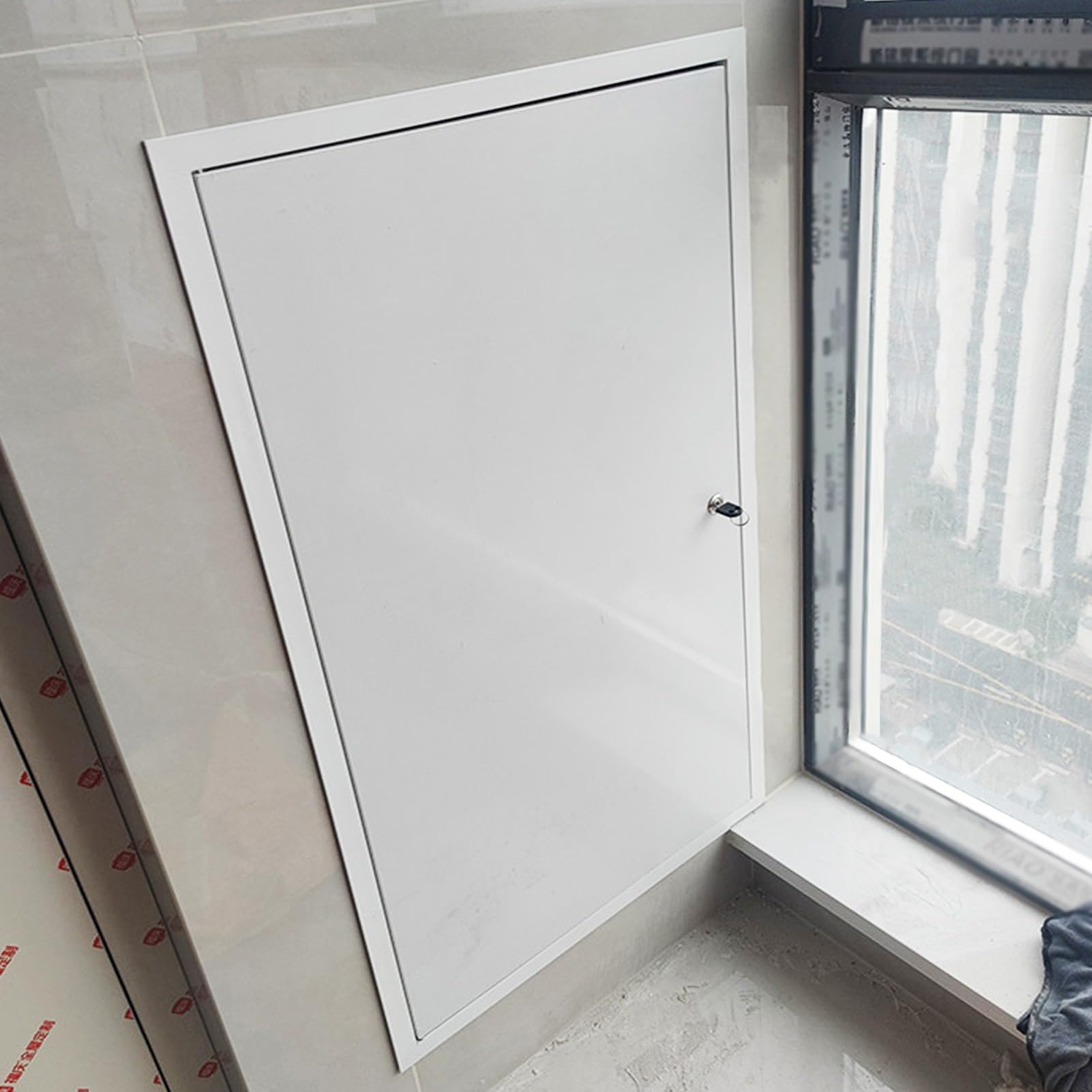 Trampilla Pladur Puerta Metálica Fontanería Trampilla Pladur para Paneles de Yeso/Pared, con Cerradura Tapa Caja Fusibles Trampilla de Acceso a La Pared con Llaves, Tapa de Cuadro Eléctrico(WxH(70x90c