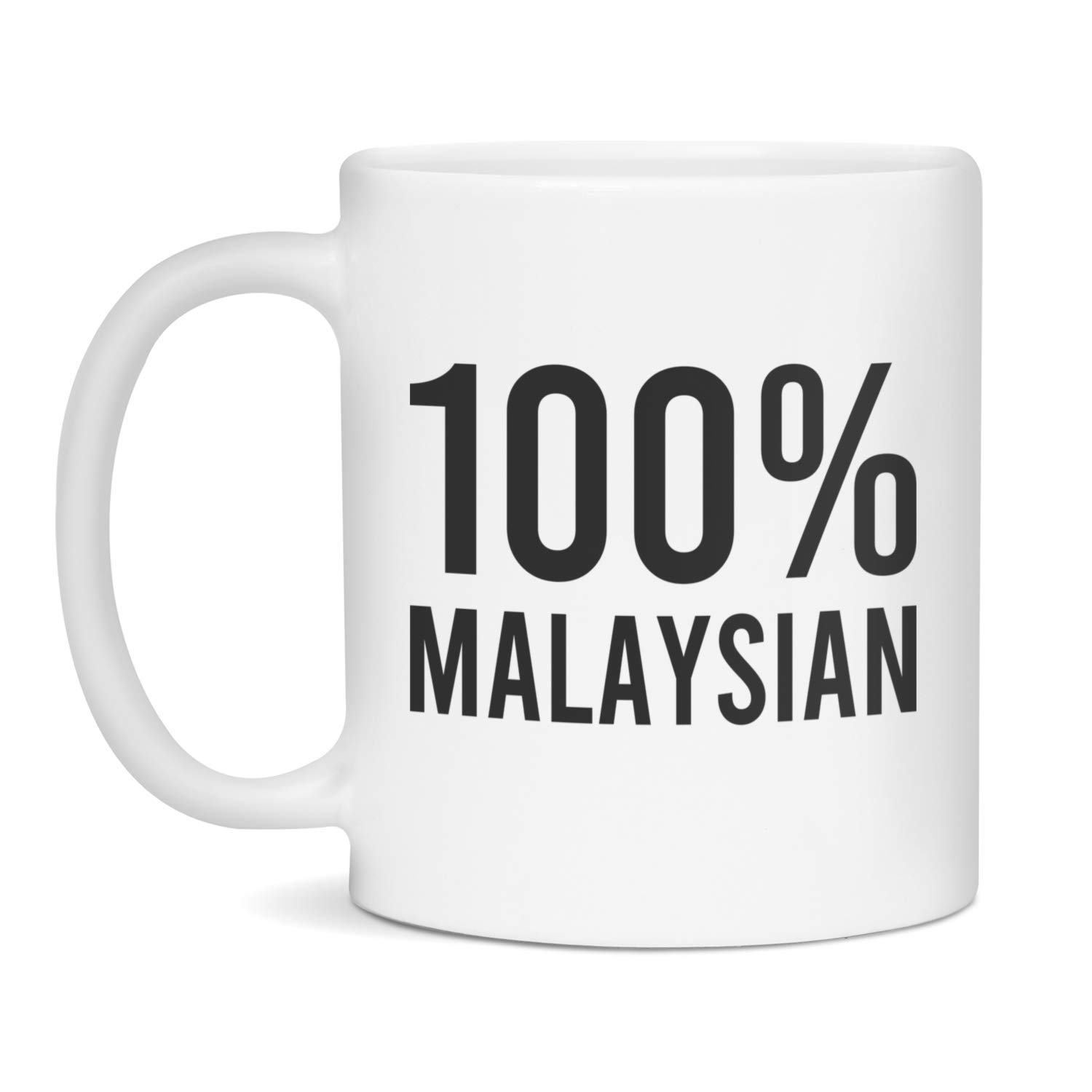 100% Malaysian Coffee Mug Malaysian Gifts, 11-Ounce White