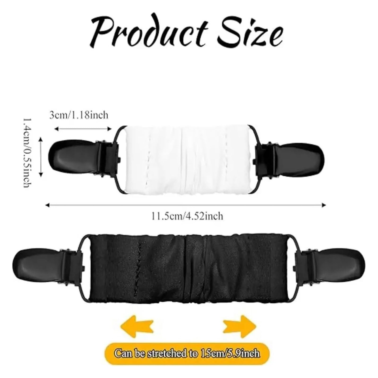30 clips elásticos de punto para cinturón de vestir, antideslizantes, para cárdigan, cuello, camisa, chal