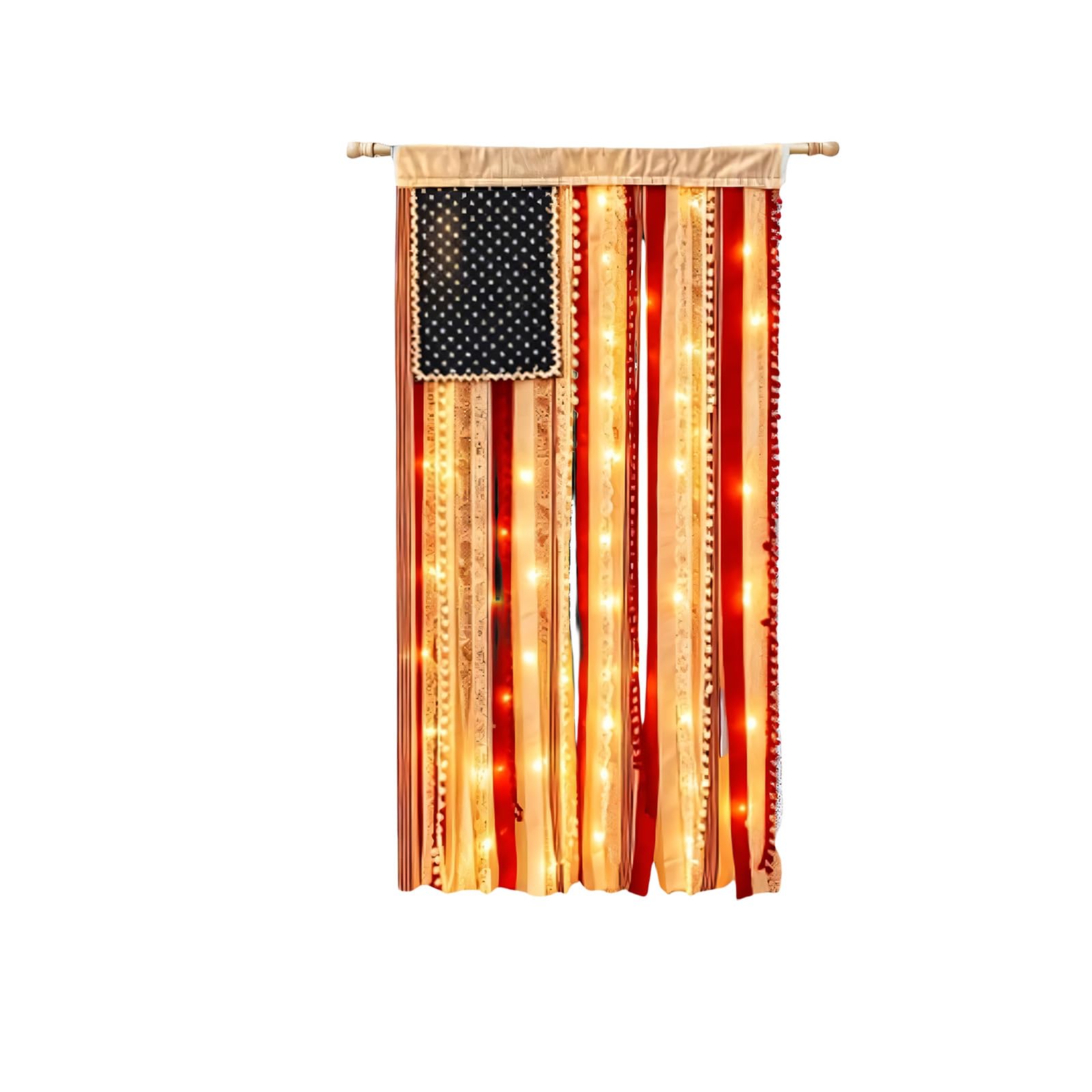 Oxxggkao 4Th of July Decorations Bunting Banners Outdoor Hanging Americans Flag Banners for Independence Day Home Door Yard Decors Rag Americans Flag
