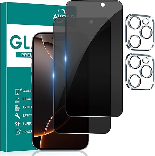 Miniatura 14 de Paquete de 2 protectores de pantalla de privacidad para iPhone 14/iPhone 13/iPhone 13 Pro, pantalla de privacidad iPhone 13 de 6.1 pulgadas, Paquete