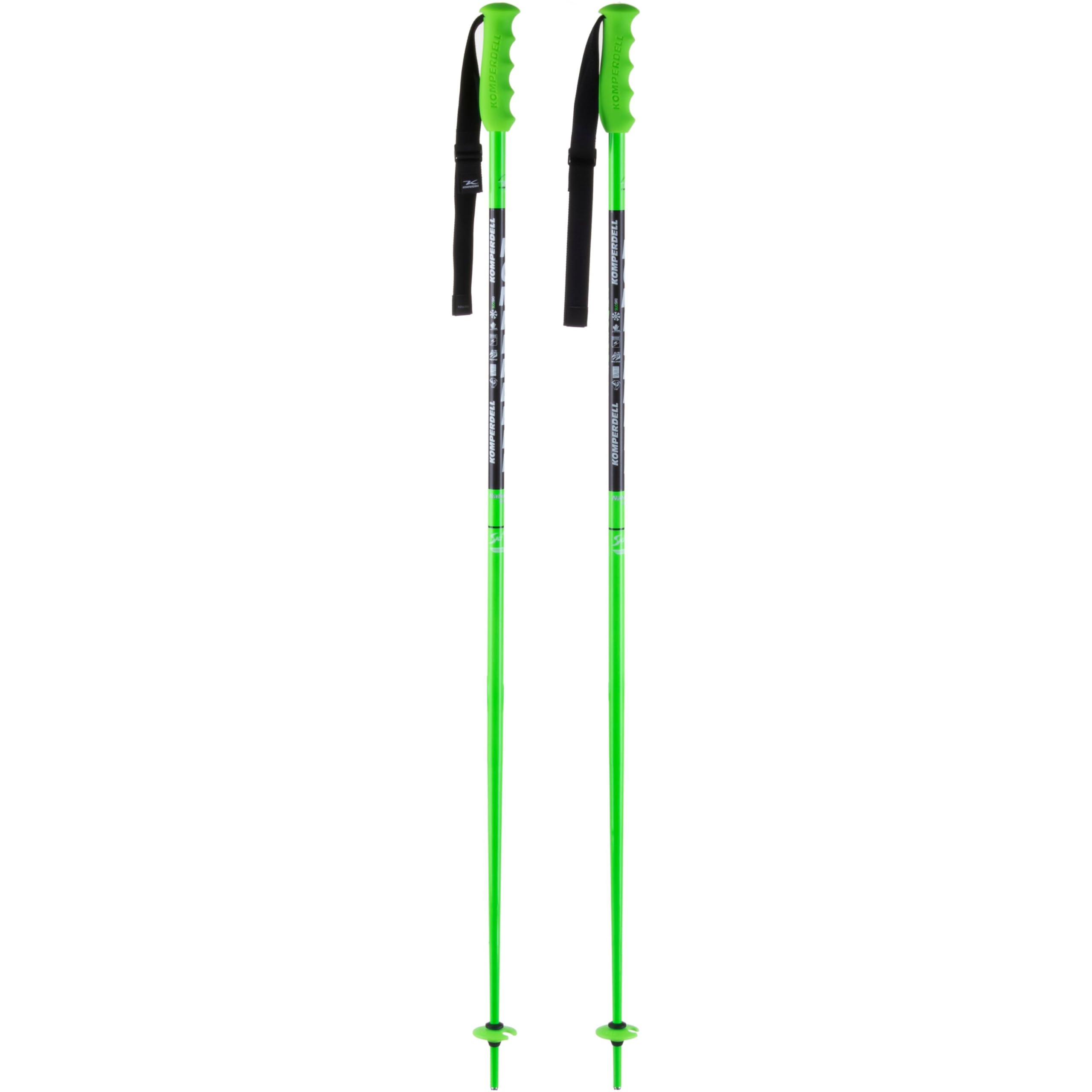 Komperdell Bastoncini da Sci Unisex Adulti Green Fluo 110 - 135 cm