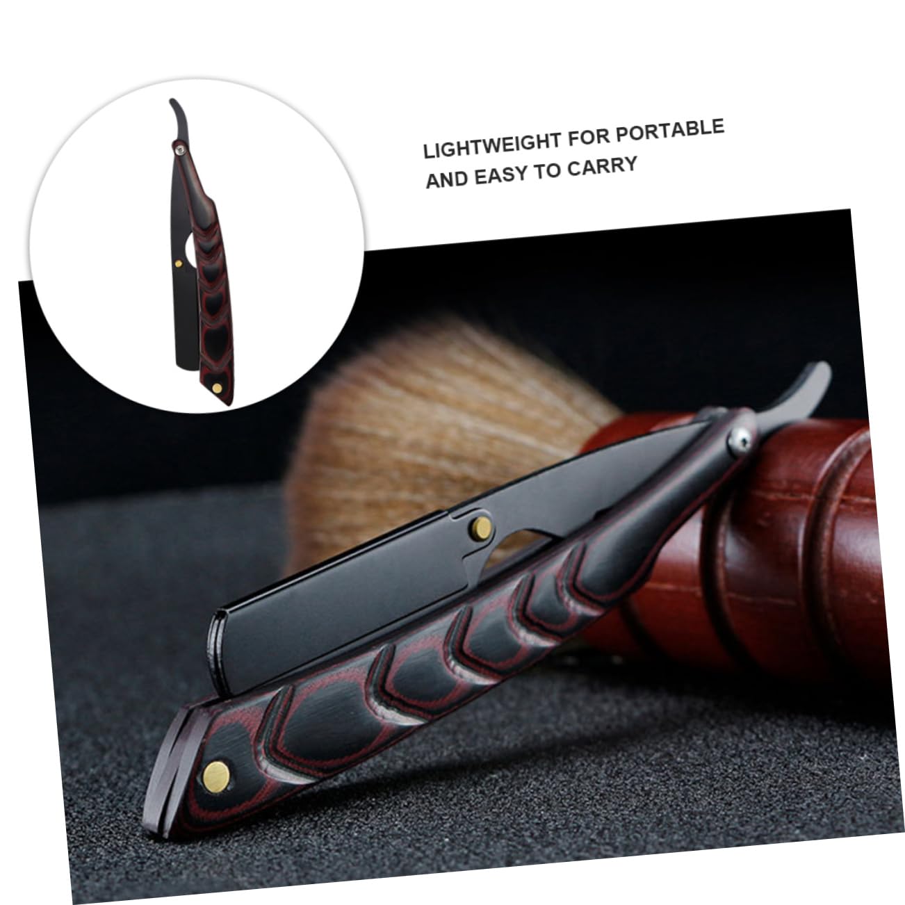FRCOLOR 3 Pièces Pliant En Acier Inoxydable Élastique Pour Cheveux Tondeuse À Barbe Support De Coiffure Outil De Coupe De Barbe Cadeau De Fête Des Pères Rasoir À Main