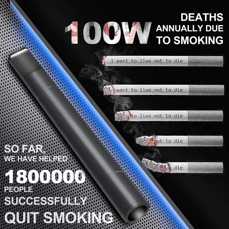 quit bad habit air device - upgraded version smokeless inhaler for smoking cessation  refreshing refresh with natural plant extract  4 flavors  lifts spirits  black
