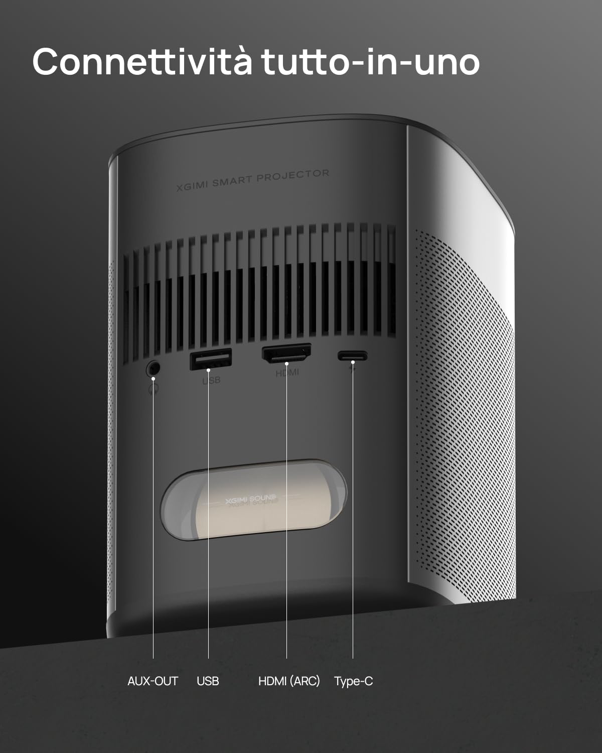 XGIMI MoGo 2 Pro 1080P Proiettore portatile 430 Lumen ISO Google TV Netflix Autofocus Wi-Fi Bluetooth