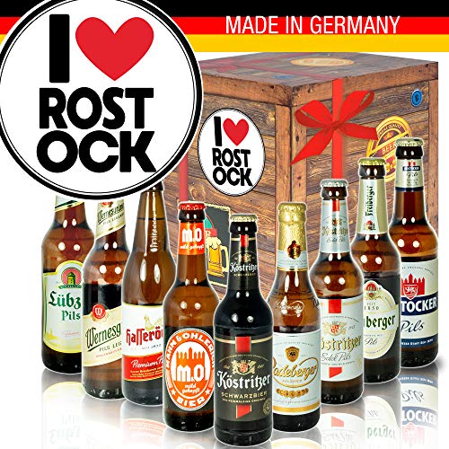 I love Rostock/Bier DDR Geschenk Idee/Ideen Geburtstag Rostock