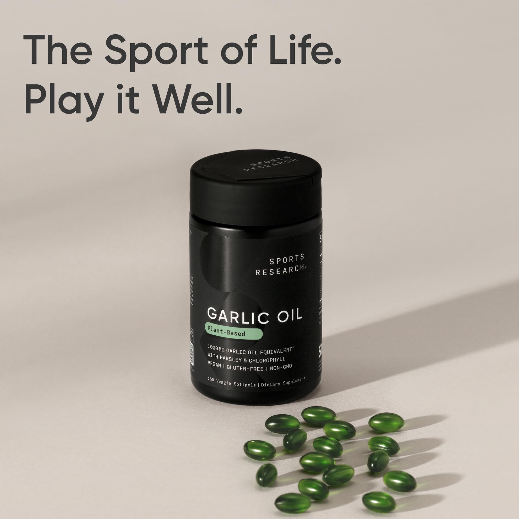 Sports Research® Odorless Garlic Oil, 150 Plantgel™ Capsules — Amazon image 7
