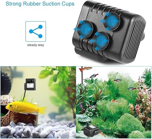 Miniatura 4 de Bomba sumergible USB, DC 5V pequeña bomba sin escobillas, mini bomba sumergible silenciosa USB fuente acuario fuente de peces circulación de agua