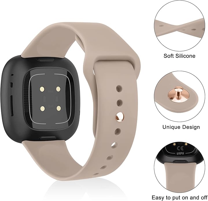 Correa Vanjua para Fitbit Sense 2 / Versa 4, silicona suave miniatura 2