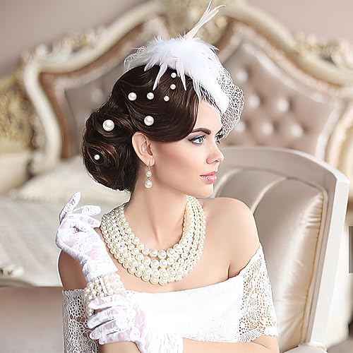 Miniatura 6 de 18 accesorios para el cabello con perlas y diamantes de imitación para bodas, estilo de novia, alfileres en forma de U, horquillas para el cabello