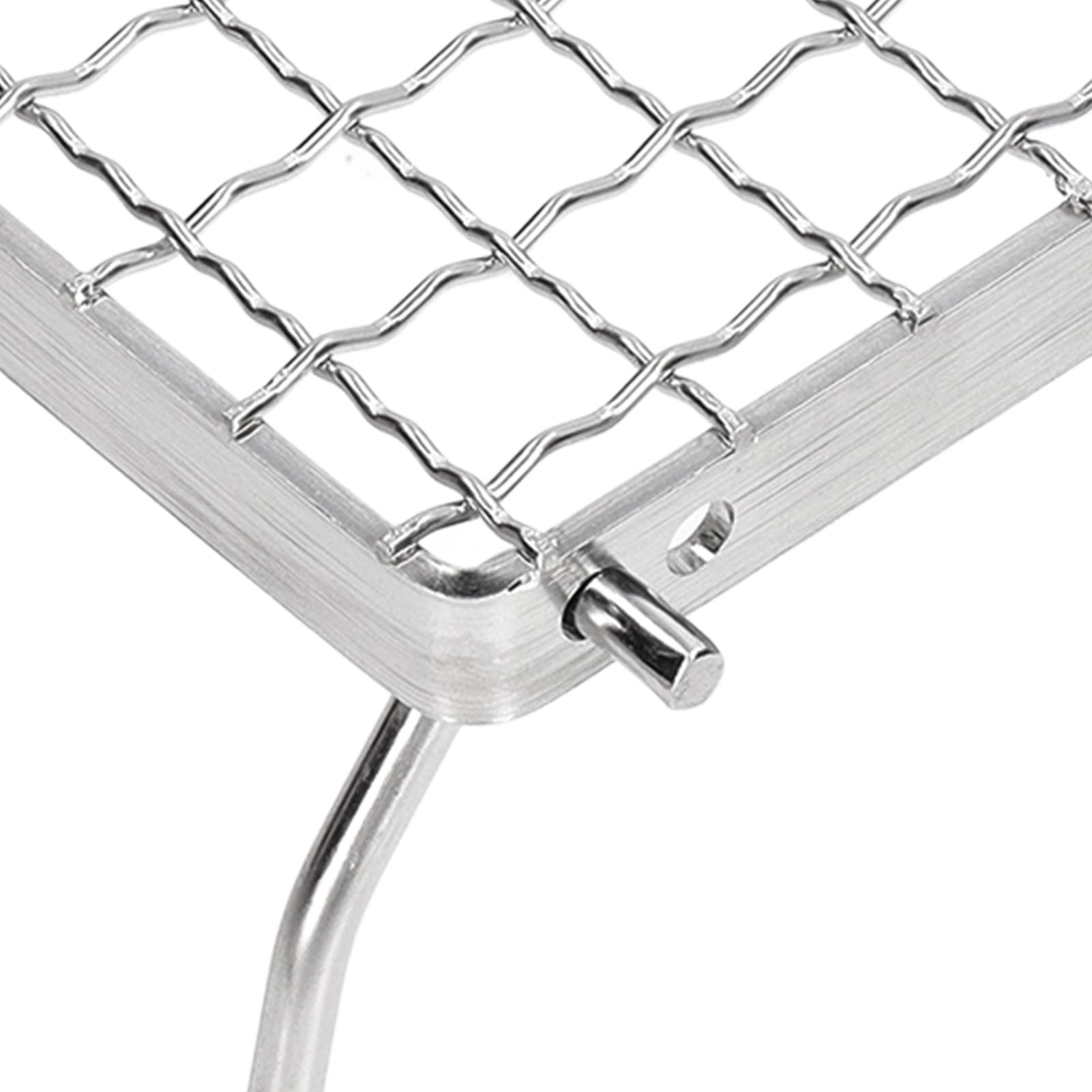 Griglia per falò, in acciaio inox 304, mini griglia pieghevole, portatile, con gambe e borsa per picnic, zaino in spalla, feste all'aperto