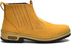 Botina de Couro Country com Elástico Lateral e Solado Costurado Cla-Cle