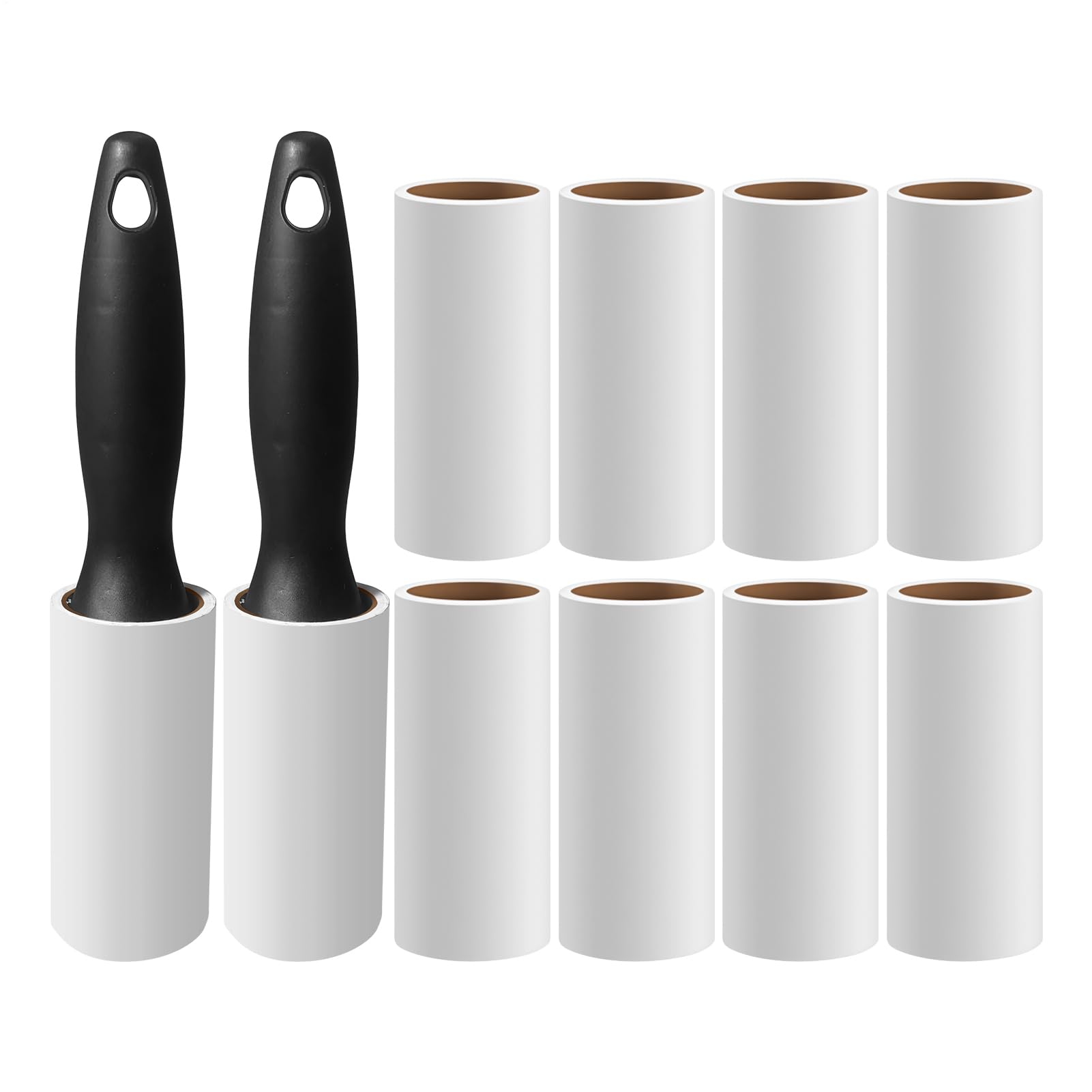 ペットヘアリムーバー - 糸くず取りペット脱毛ツール、2つのハンドル付きツールセット、家具、ベッド、床、洗濯、カーペット、衣類、車の敷物用の粘着クリーニングツール600枚。