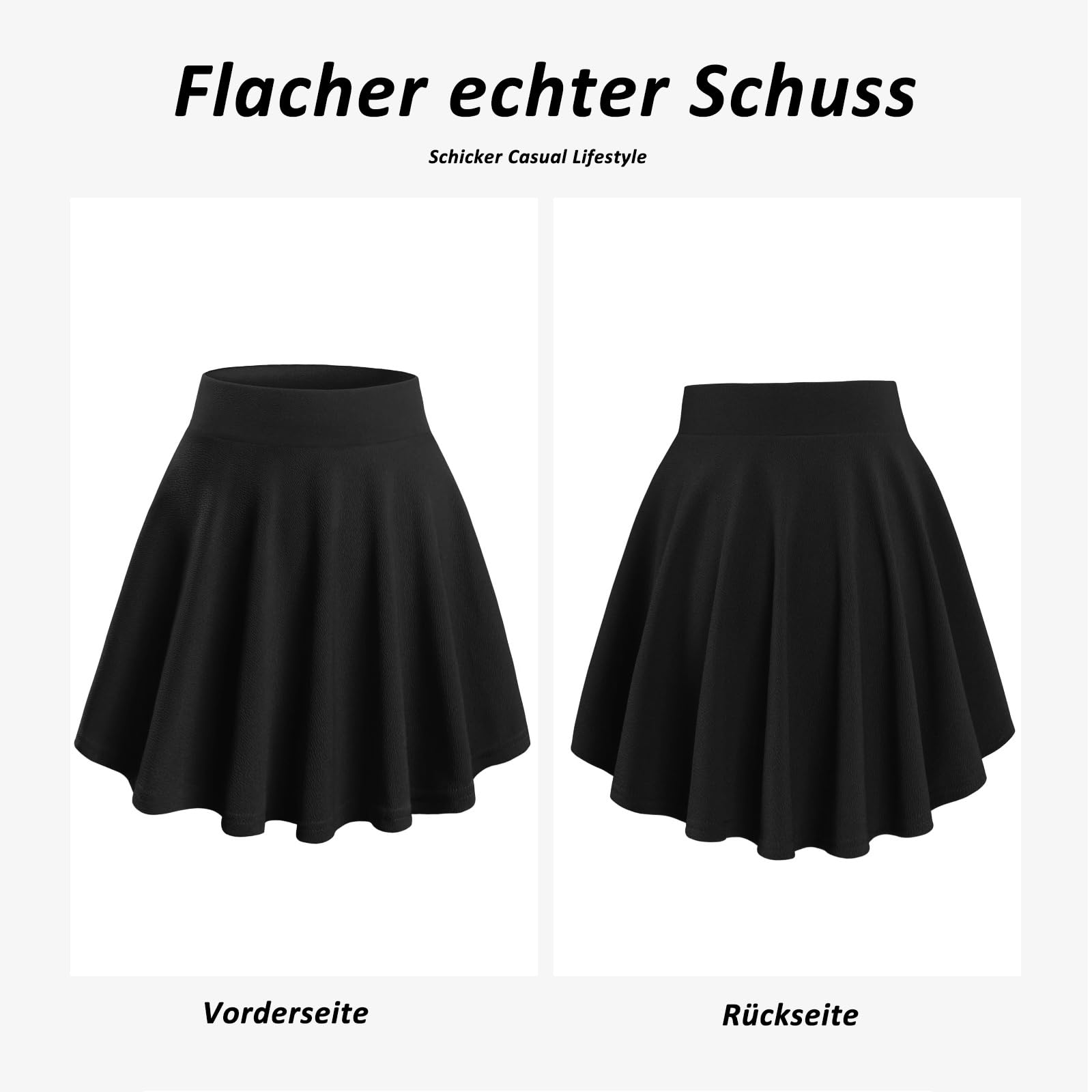 CALIYO Hosenrock Damen, Rock mit Hose Drunter Sommer Basic Mini Skater Rock mit Shorts Dehnbaren Vielseitige Kurzer Mädchen Faltenrock mit Innenfutter