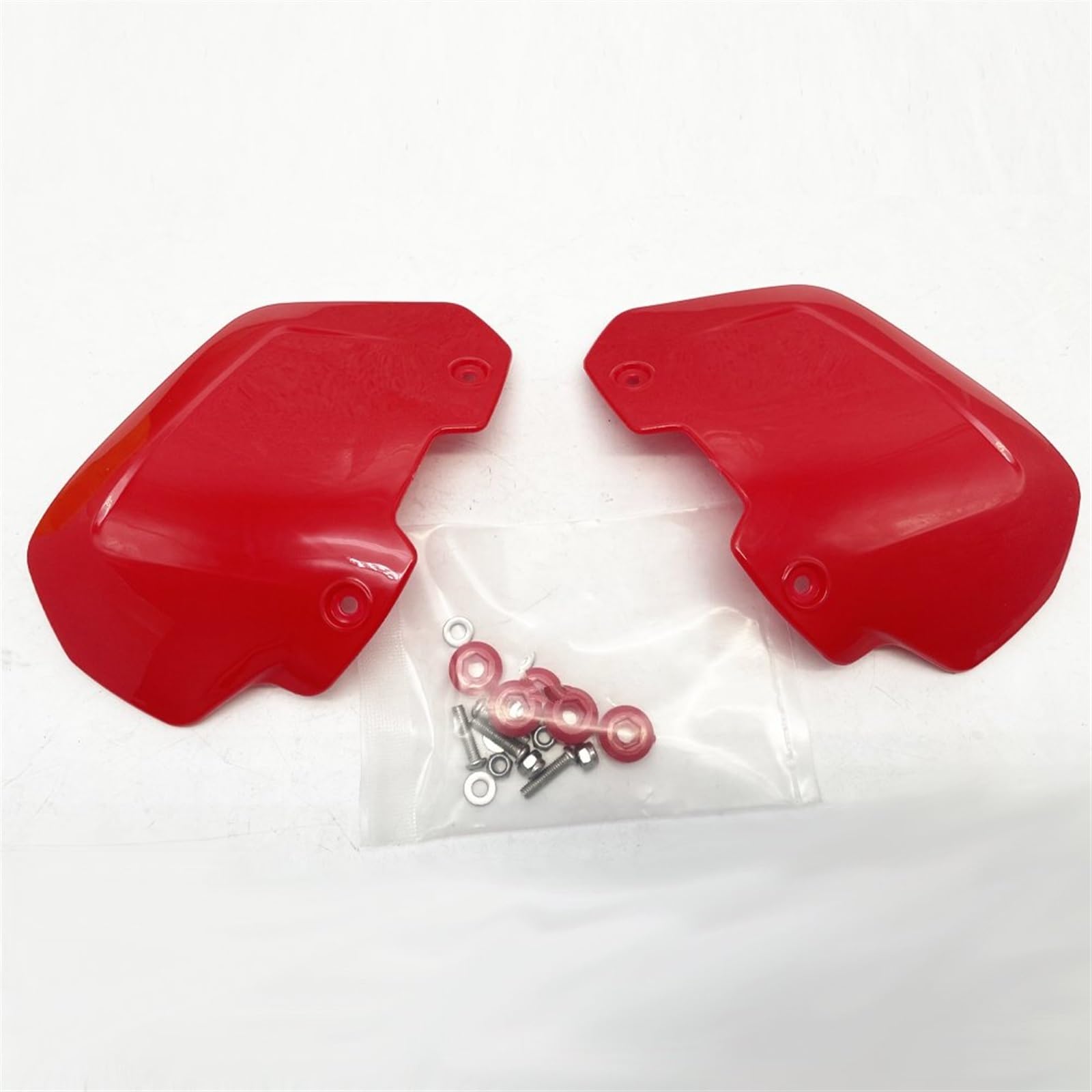 Guardamanos Protector Mano Para Manillar Motocicleta Protección Para SUZUKI KAWASAKI YA.MA.HA 22MM 28MM Puños De Moto (Color : Red Plastics)
