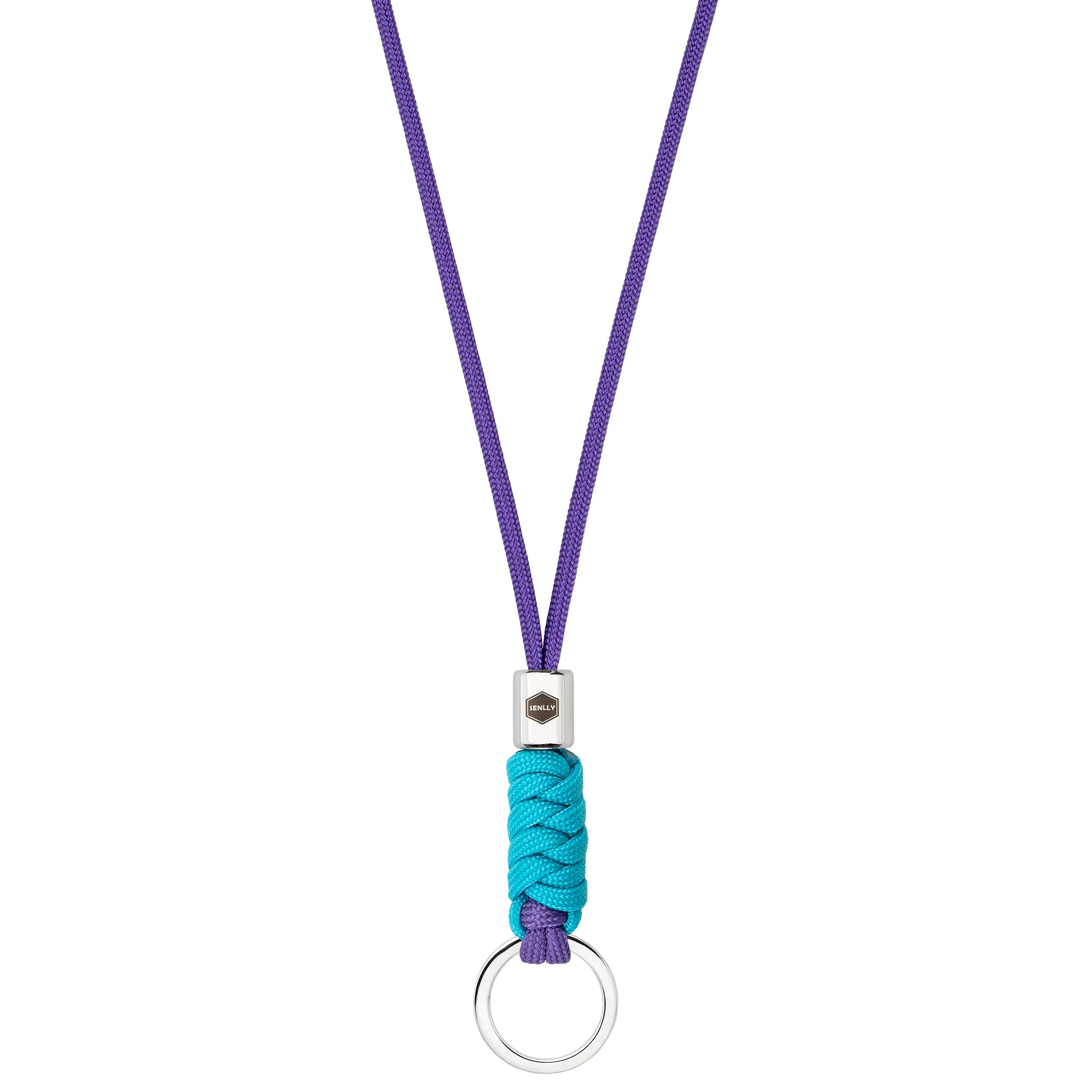 SENLLY Neck Lanyard Keychain for keys, Cell Phone, ID Badge Holder, Paracord Braided Design with Stainless Steel Hardware