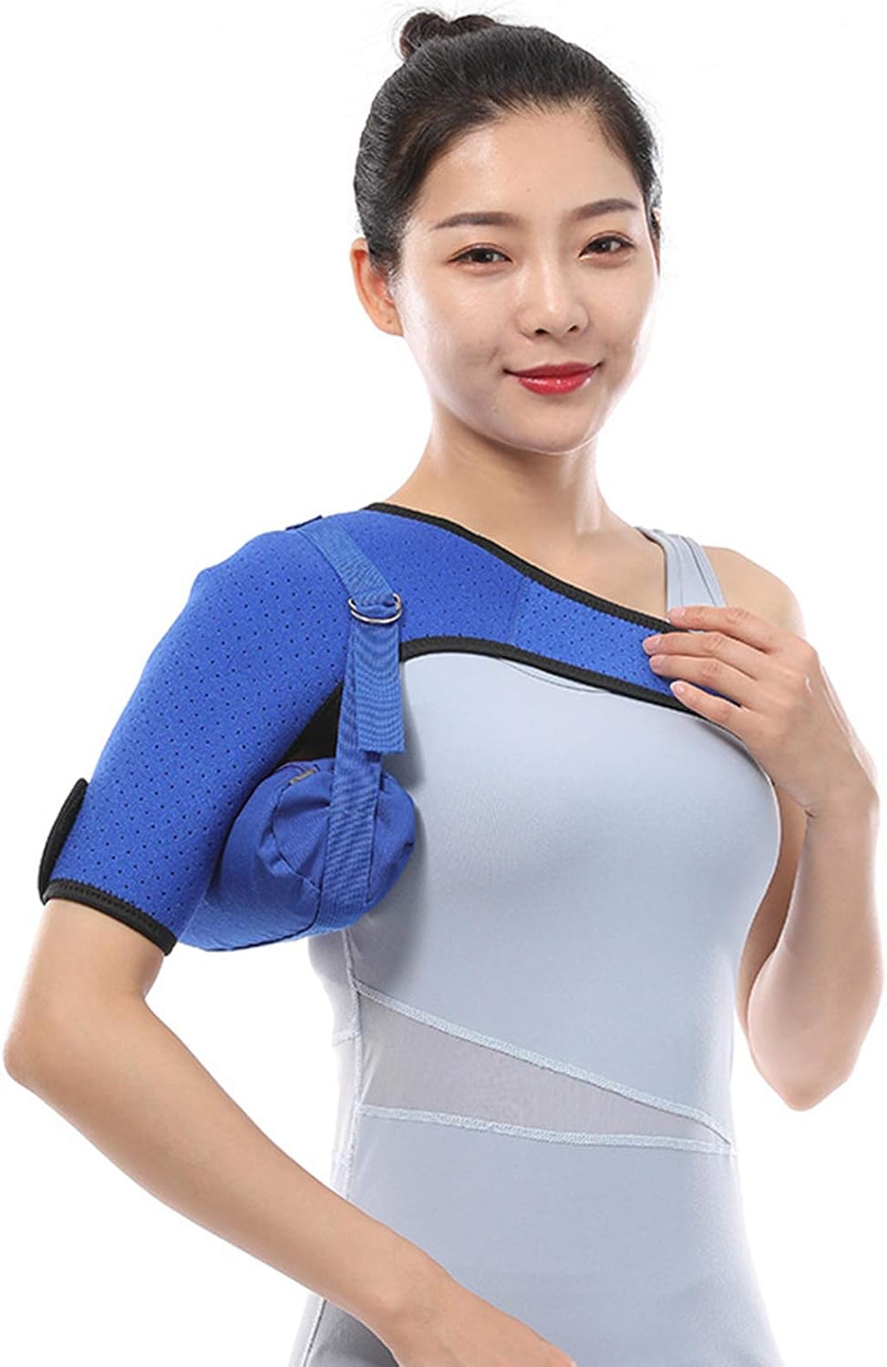 Rehabilitation Shoulder Support, Shoulder Stability Brace Shoulder Subluxation Brace Support Arm Sling for Stroke Rehabilitation, Adjustable, Left and Right Arm with Shoul