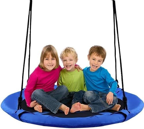 Costzon - Platillo volador de 40 pulgadas, columpio seguro y resistente para niños de fácil montaje, cuerdas ajustables, ideal para el parque de