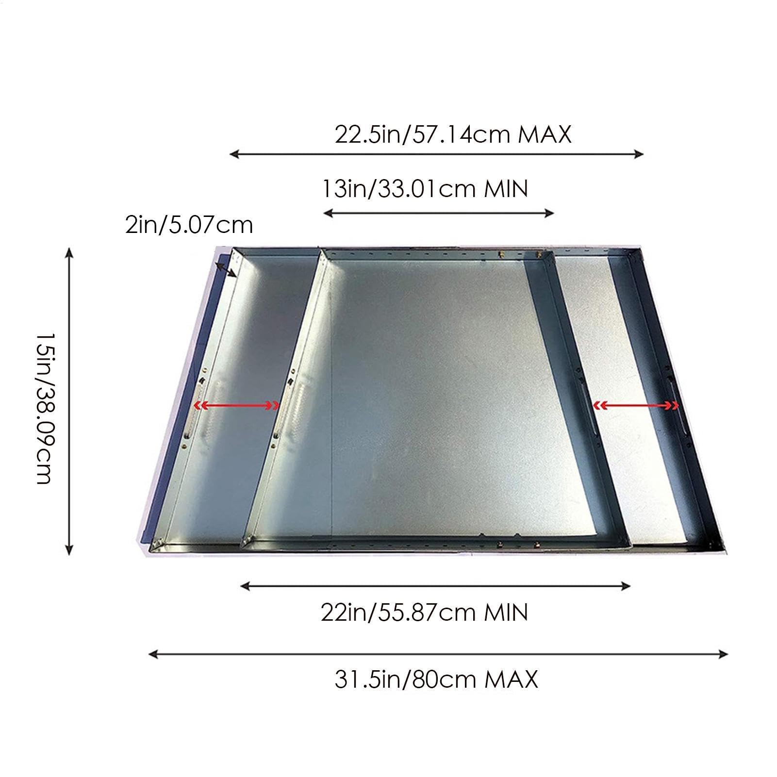 Bandeja para chimenea, soporte de acero para recoger cenizas con paquete de tornillos, herramienta de recolección ajustable resistente al óxido, accesorios de chimenea para una fácil limpieza