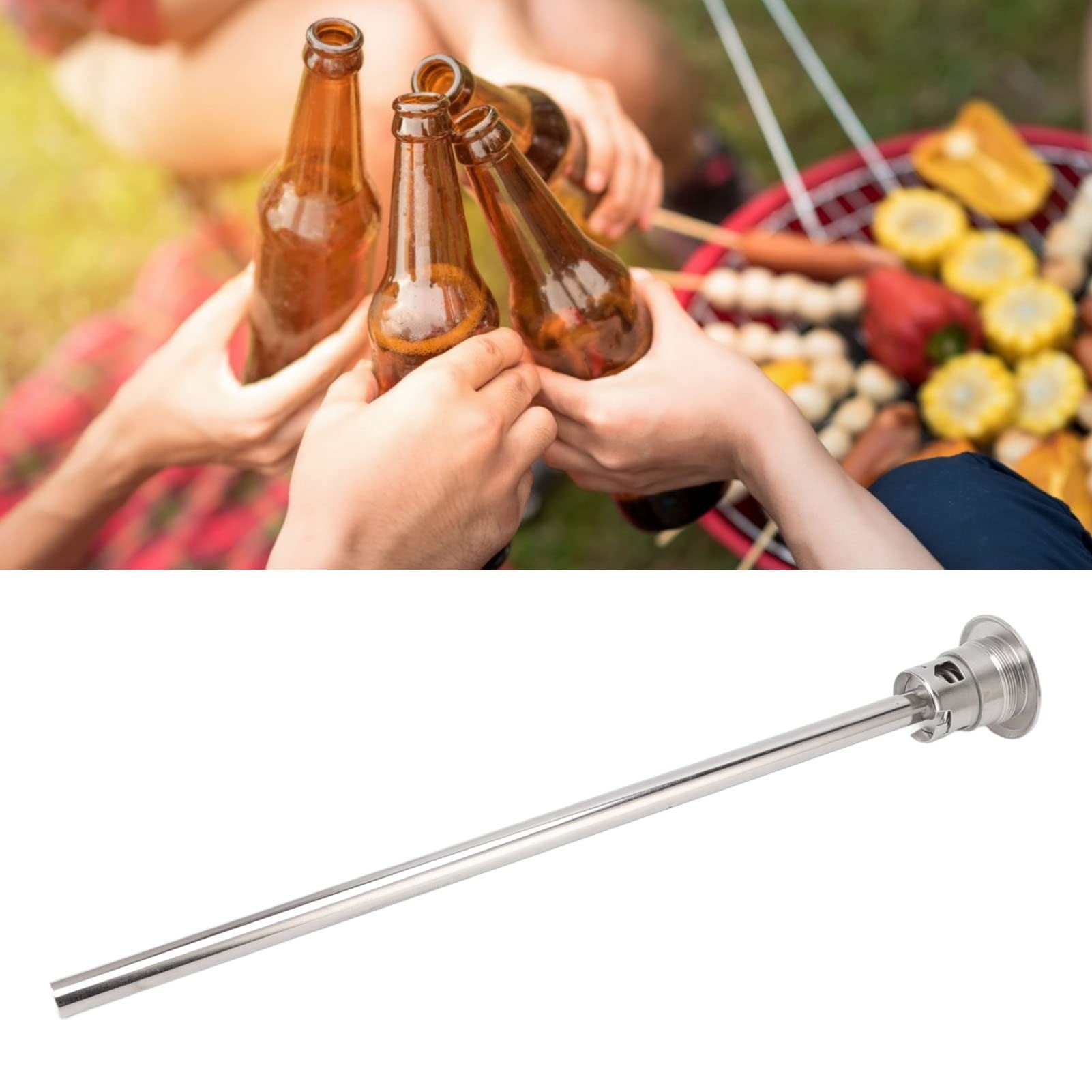 TOPINCN Bierspeer, Mini-Fassspender-Kit Fassspeer Edelstahl PTFE-Sprühgetränkefass-Extraktorrohr für Bierfass Typ A