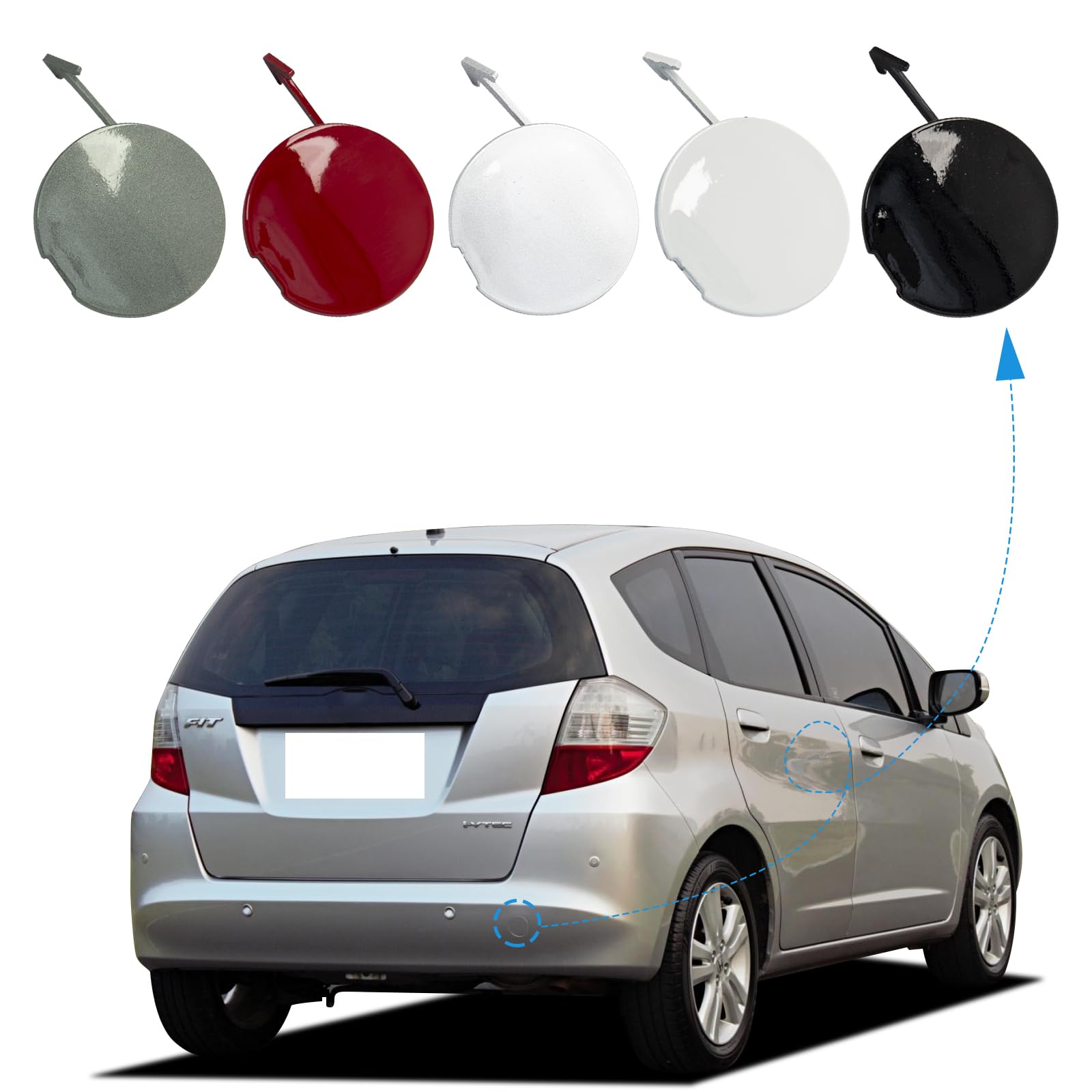 Amazon.com: CZShiYue Rear Bumper Tow Hook Cover Towing Eye Cap for