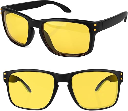 Lentes de conducción nocturna para hombres y mujeres, gafas de sol cuadradas clásicas, antirreflejos, polarizadas, HD, visión nocturna
