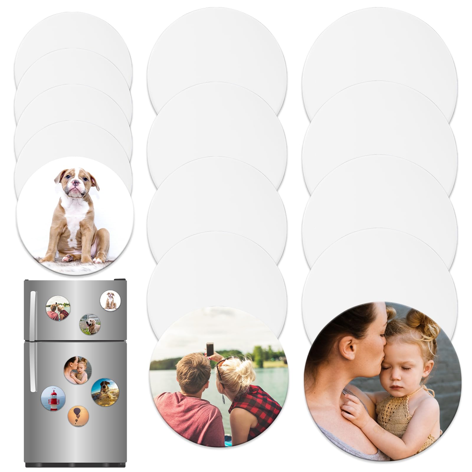 Aimants vierges à sublimation pour réfrigérateur maison cuisine et porte en métal