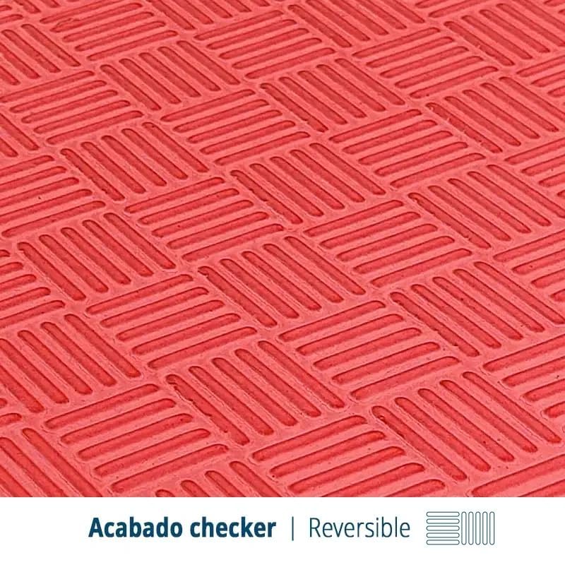Artatami® Tatami Puzzle 1x1x40 mm Rojo - Negro【1 Unidad】 Profesional Alta Densidad EVA – Tatami 4 cm para Judo, BJJ, MMA y Lucha – Suelo Artes Marciales Antideslizante Premium