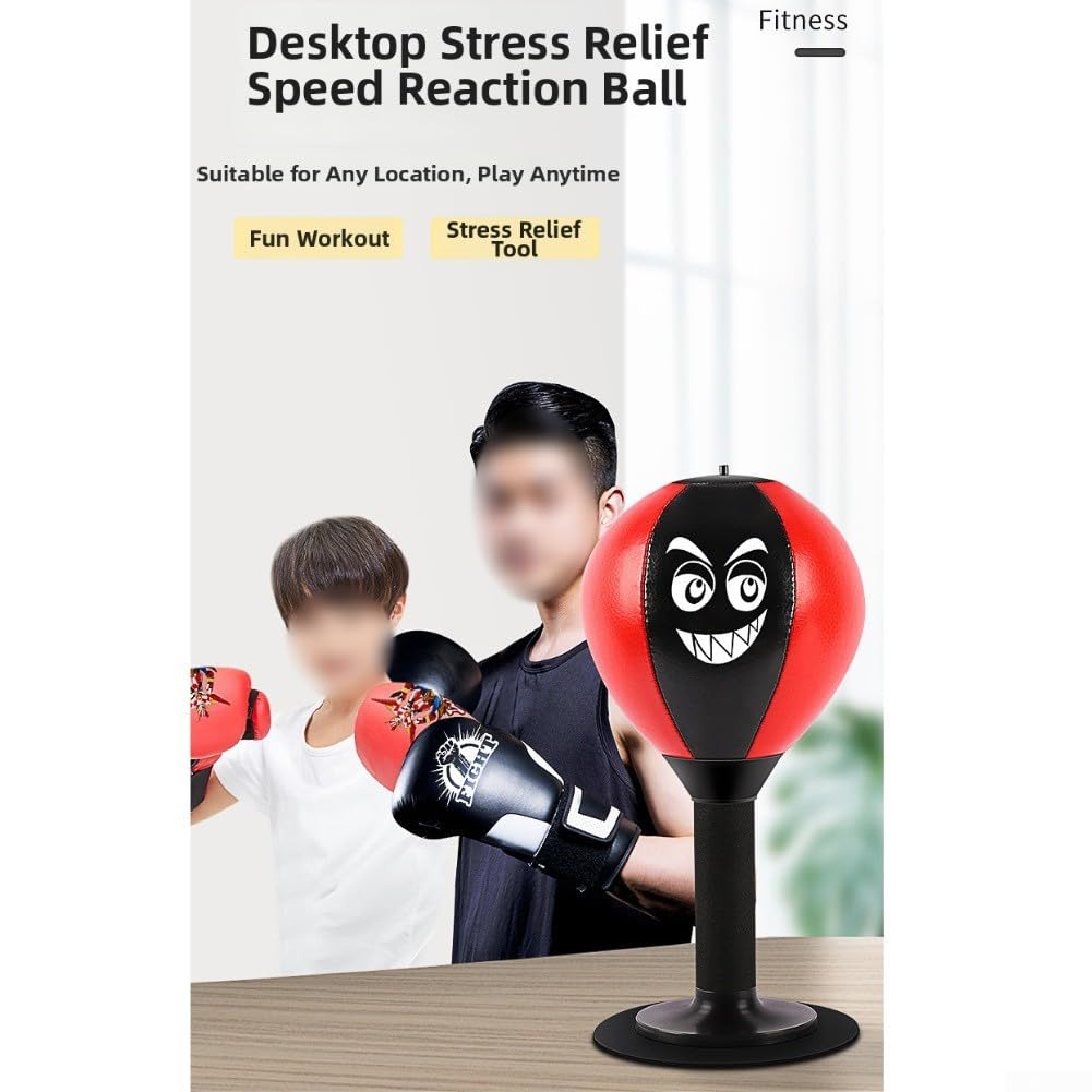 Palla da boxe in pelle PU per ufficio antistress da scrivania