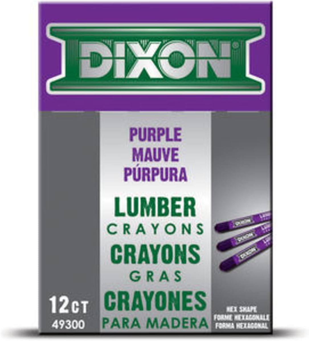 Purple Lumber Crayon 49300 [Set of 12]