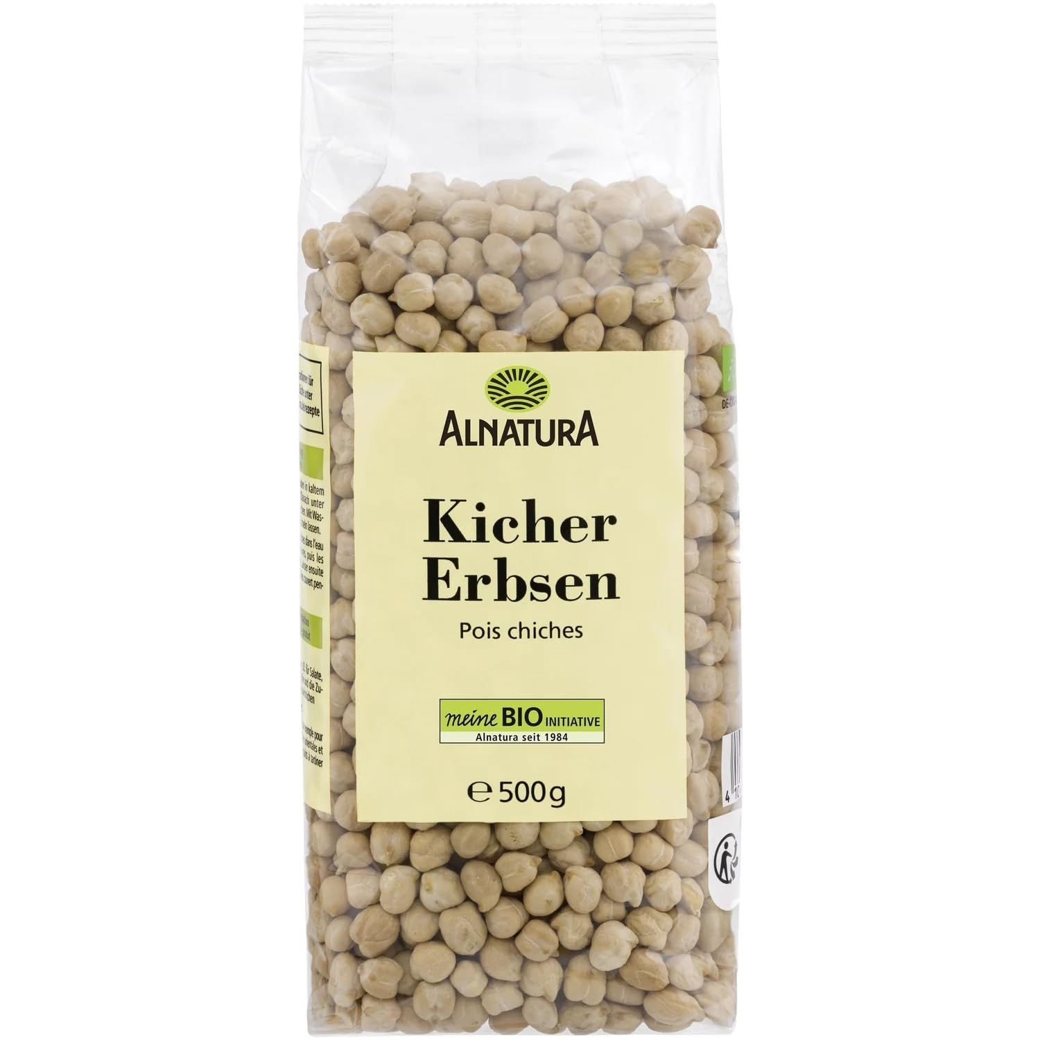 ALNATURA - Pois chiches - Bio · Idéal Végétarien & Végétalien · Idéal Houmous, Falafels & Curry de Pois Chiches · Conditionné avec Soin pour Préserver la Fraîcheur - le paquet de 500g - Le Lot De 4