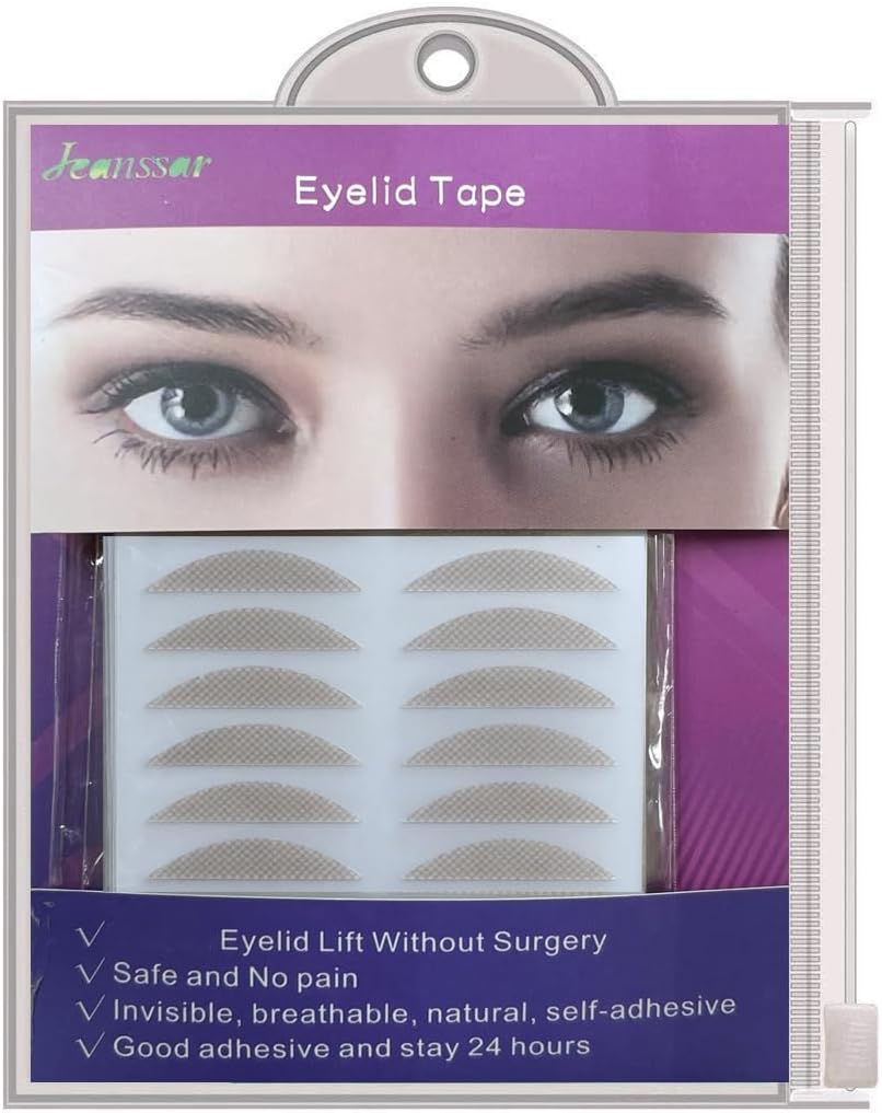 Eyelid Correcting Tape 288Pcs, 5MM Eyelid Lifter Strips, Double Eyelid Tape for Heavy Hooded, Droopy Uneven Mono-Eyelids for Dramatic Lift - Eye Lift Without Surgery