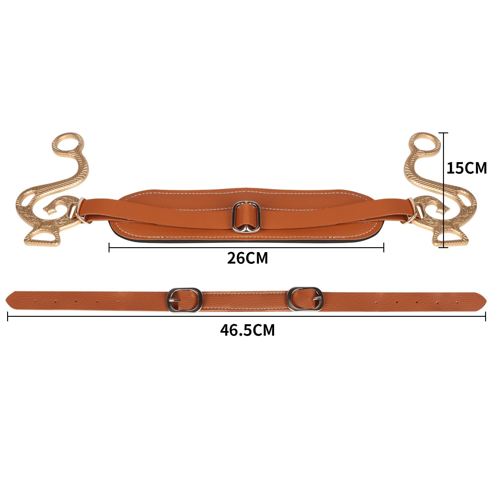 Cavezza Per Cavallo Equipaggiamento for morso for cavallo Hackamore Cordino for naso in pelle marrone imbottito regolabile