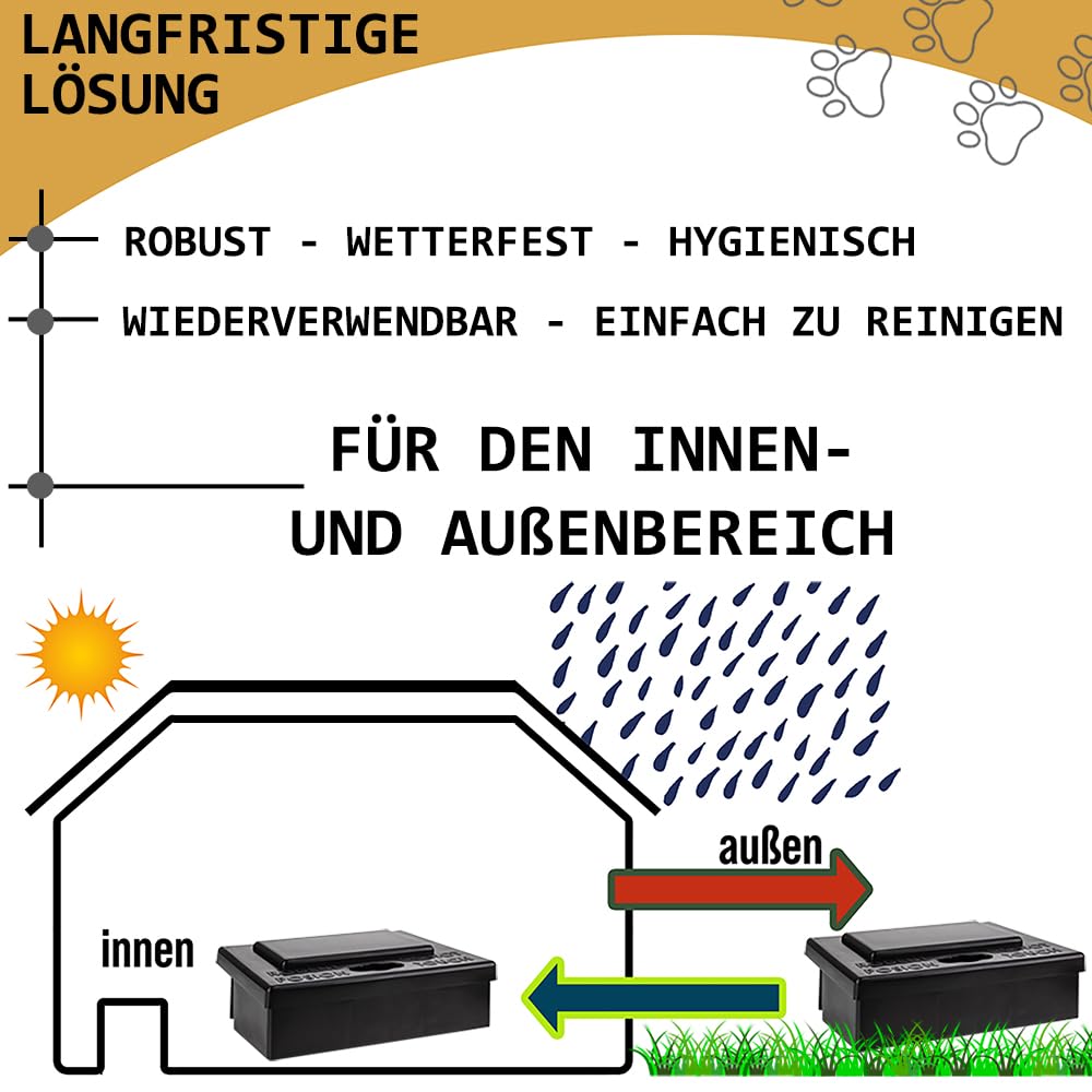 30 x Mausefalle Mäuse Maus Garten Köder Box Koederbox Köderbox Köderstation für Mäusegift Maeuse Mäuseköderbox Gift Koeder Wühlmaus Vertreiben Schlüssel Petigi