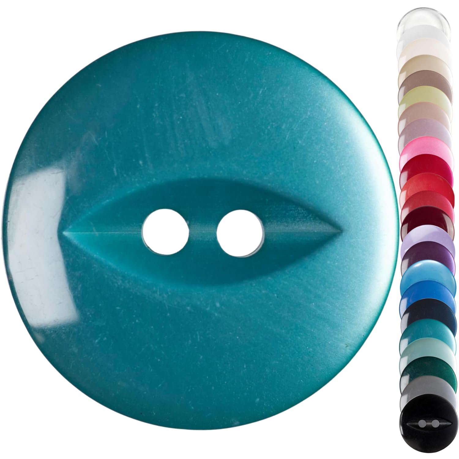Jade Small Cardigan Buttons, 14mm Fish Eye, Pack of 10 Matching