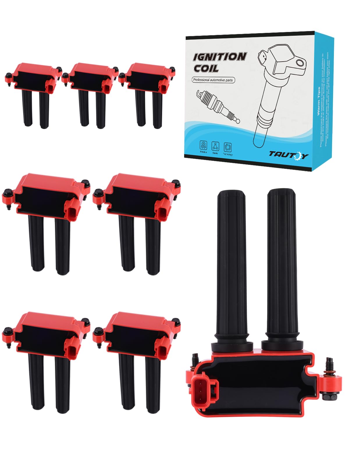 UF504 Ignition Coil 8 PCS (5.7L 6.1L 6.4L) 2005-2016 For Chrysler 300 Aspen,For Dodge Challenger Charger Durango Magnum Ram 1500 2500 3500,For Jeep Commander Grand Cherokee, Replace # GN10616