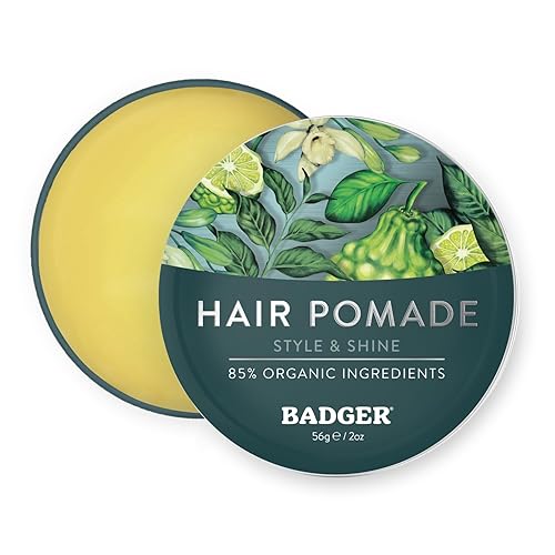 Miniatura 9 de Badger - Pomada para el cabello, orgánica certificada, pomada para el cabello de sujeción media con gran brillo, aceites esenciales, pomada para el