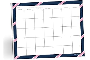 Monthly Calendar Notepad - 50 Blank Calendar Pages