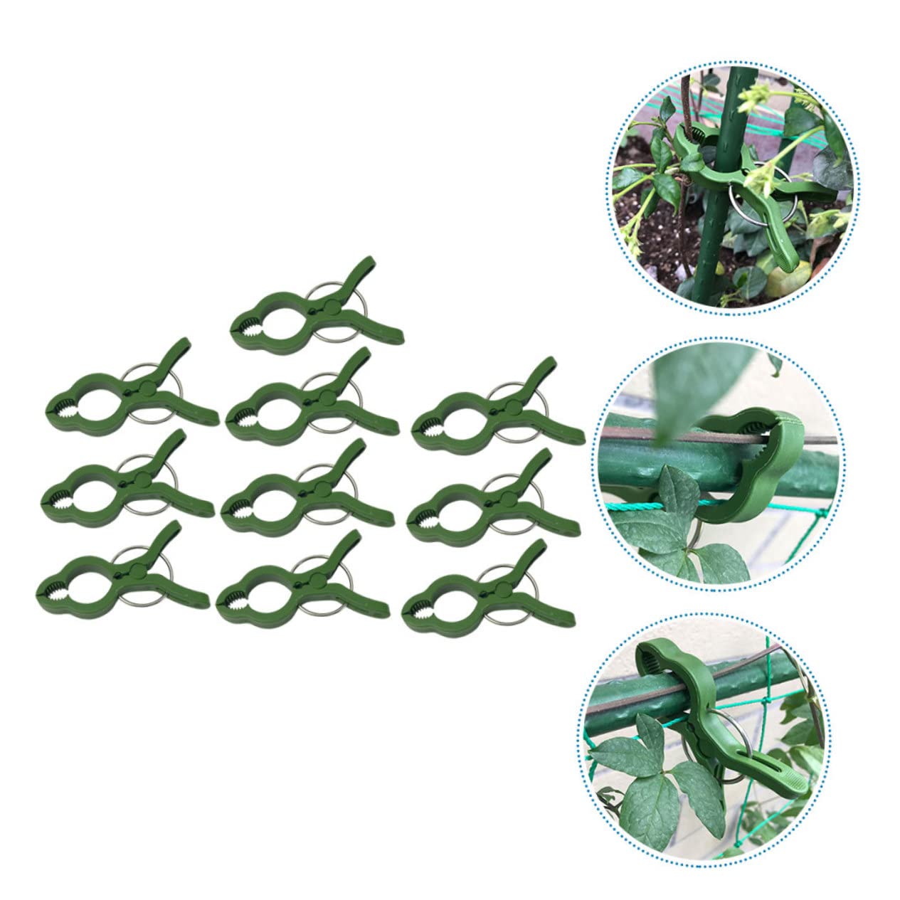 Toddmomy 50stücke Pflanzenclips Für Garten Und Orchideen Wiederverwendbare Clips Aus Robustem Zur Pflanzenstütze Für Rankpflanzen Und Topfpflanzen Grün