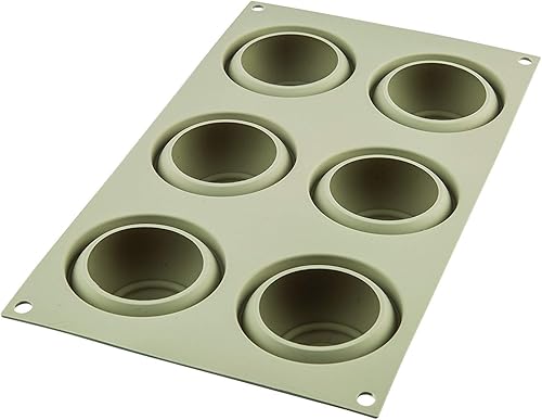Miniatura 2 de Silikomart Mini Girotondo - Molde de silicona (baile redondo), bandeja flexible con tecnología 3D que crea 6 pasteles pequeños con detalles en