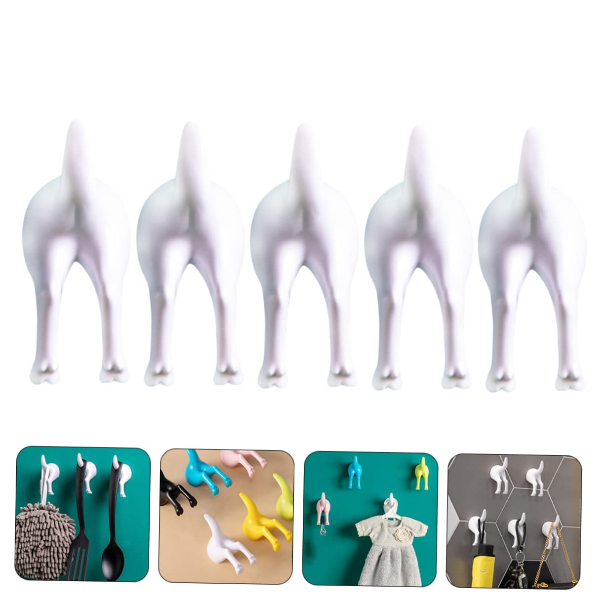 NUOBESTY 3 Series Gancho De Bata De Pared Manos Ganchos De Pared De Baño Creativo Baño Baños Gancho Funcional Ganchos Negros Mate Toalleros Rústicos Toallas Abs 5 Piezas X 3